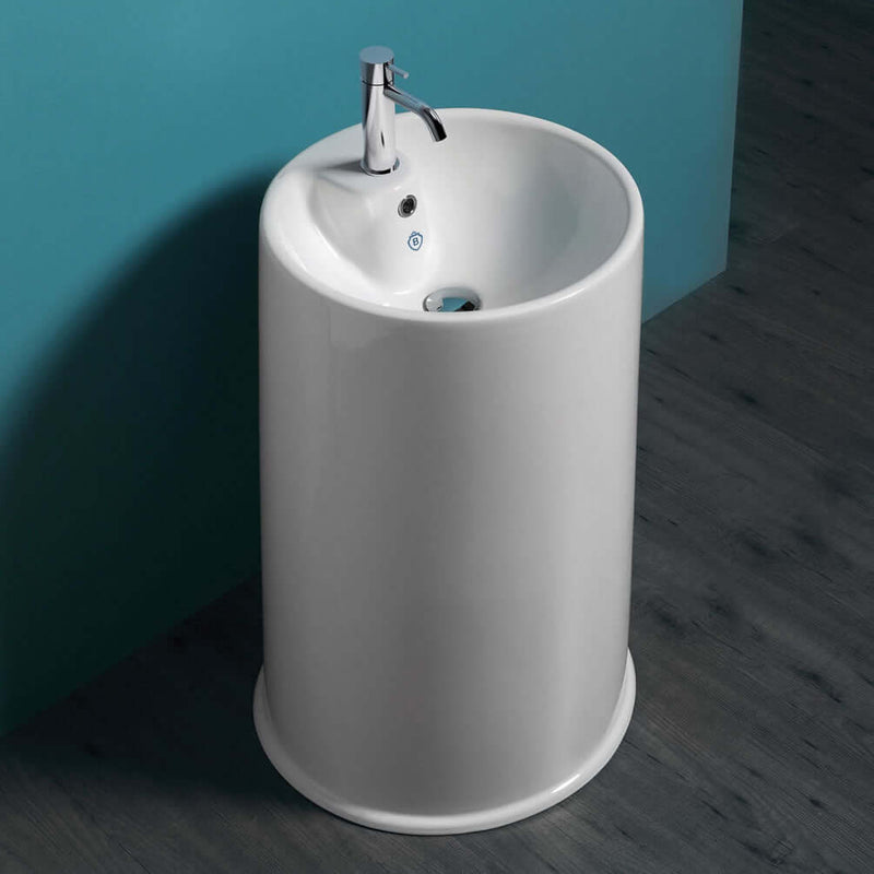 Whitehaus Brittania Pedestal Sink for Single Hole Faucet