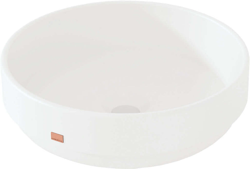 Konkretus FLADD 02 Round Concrete Drop-In Bathroom Sink, 15 Colors