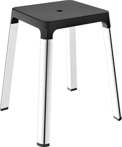 Keuco Axess Shower Stool in 5 Finish Combinations or Chome, Black, and White