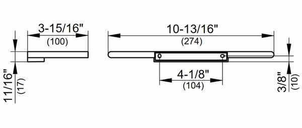 Keuco Edition Actis Shower Shelves - Plain or with Squeegee, Silver Anodized Aluminum