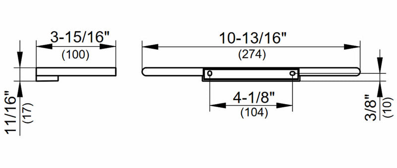 OPEN BOX Keuco Edition Actis Shower Shelves - Plain or with Squeegee, Silver Anodized Aluminum