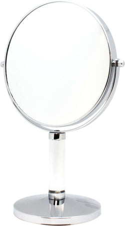 Danielle Creations 5x/1x Free Standing Makeup Mirror with Acrylic Stem