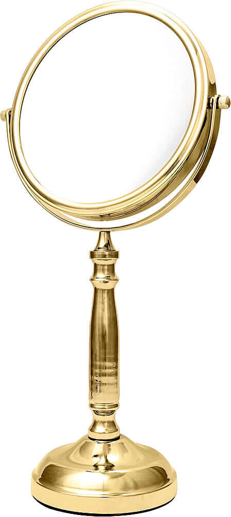 Danielle Creations 10x/1x Free Standing Tall Makeup Mirror - Gold Finish