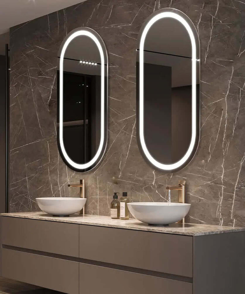 Electric Mirror Saratoga LED Bathroom Mirror with Optional AVA Technology