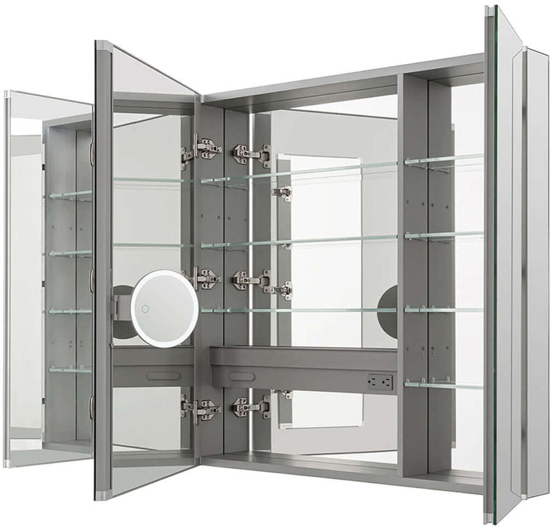 Aquadom Royale 3-Door Medicine Cabinets - 8 Sizes with Interior Magnifying Mirror