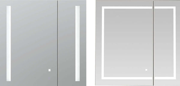Aquadom Royale Basic and Royal Basic Q 2-Door LED Medicine Cabinets with Dimmer
