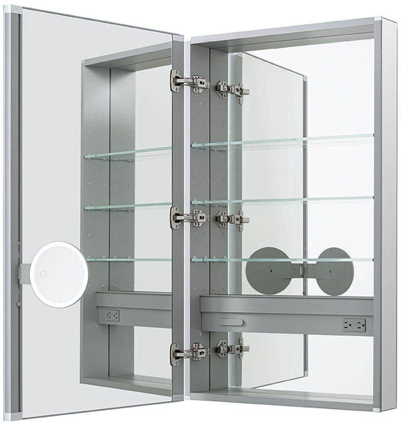Aquadom Royale 1-Door Medicine Cabinets with 3x Magnifying Makeup Mirror - 3 Sizes