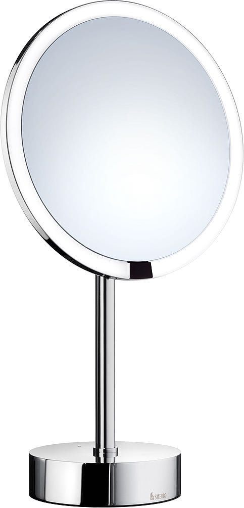 Smedbo Outline Collection Free-Standing 7x LED Sensor Makeup Mirror