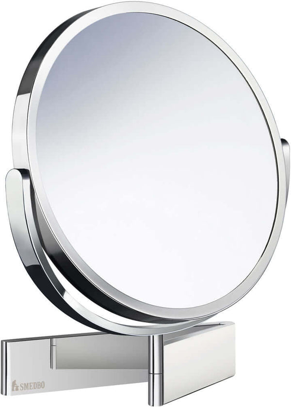 Smedbo 7x/1x Reversible Wall-Mounted Makeup Mirror - Polished Chrome