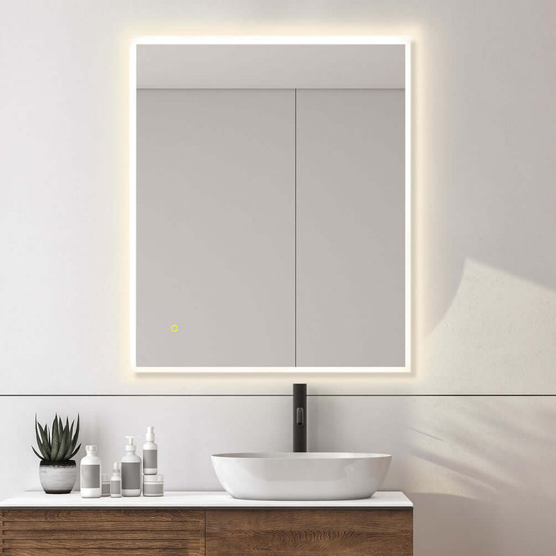 Altair Aurora Frameless Anti-Fog Dimmable LED Vanity Mirror, 3 Sizes