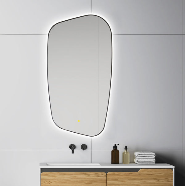 Altair Florian Anti-Fog Dimmable Bathroom LED Vanity Mirror, Matte Black or Brushed Gold