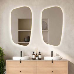 Altair Florian Anti-Fog Dimmable Bathroom LED Vanity Mirror, Matte Black or Brushed Gold