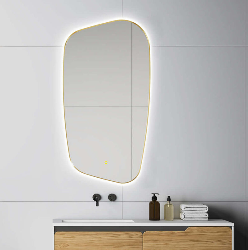 Altair Florian Anti-Fog Dimmable Bathroom LED Vanity Mirror, Matte Black or Brushed Gold