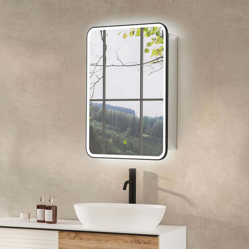 Altair Ostaria Mirrored LED Surface-Mount or Recessed Medicine Cabinet