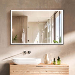 Altair Fenice 3-Door 48" Mirrored LED Surface-Mount or Recessed Medicine Cabinet