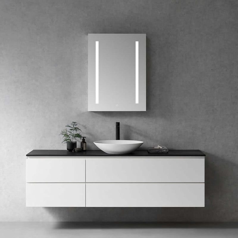 Altair Catola Frameless Mirrored LED Surface-Mount or Recessed Medicine Cabinet