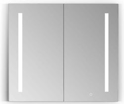 Altair Catola 2-Door Frameless Mirrored LED Surface-Mount or Recessed Medicine Cabinet