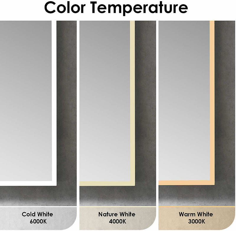 Altair Carsoli 48" 3-Door Mirrored Extra-Bright LED Surface-Mount/Recessed Medicine Cabinet