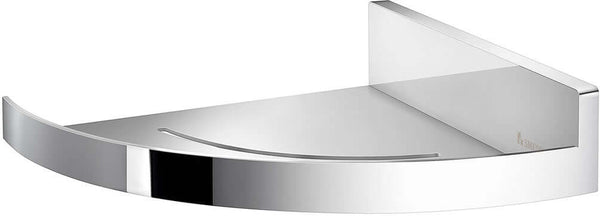 Sideline Collection Polished Chrome Grout Line Corner Shelf with Drainage Slot