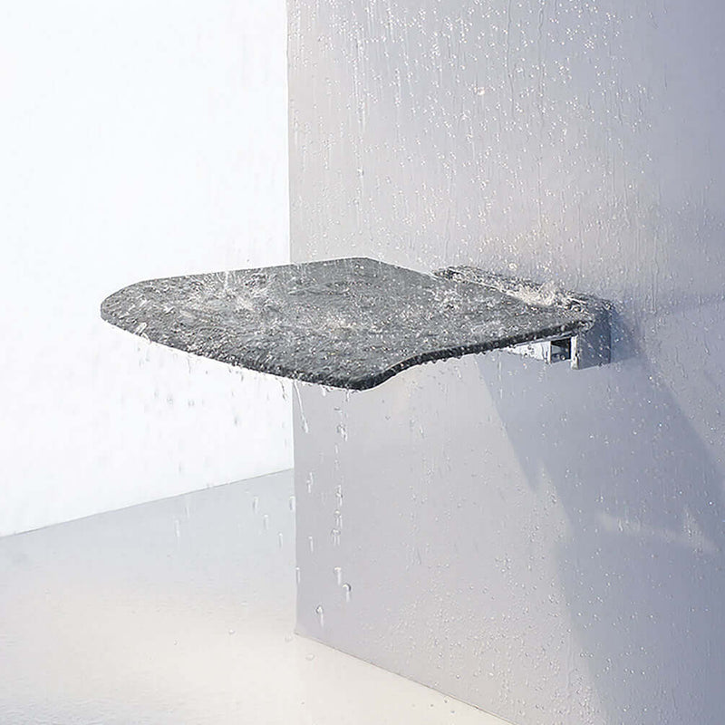 Smedbo Slate Grey Folding Shower Seat - Wet 