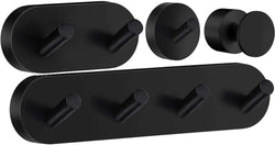 Smedbo Home Collection Solid Brass Hooks: Double, Single, All-Purpose, and Quadruple, Matte Black