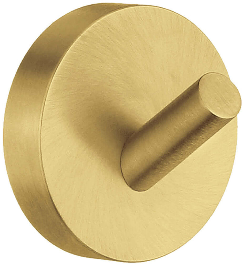 Smedbo Home Collection Solid Brass Towel Hook, Brushed Brass