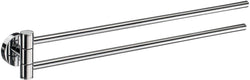 Home Collection Double Swing Arm 17" Towel Bar, Polished Chrome