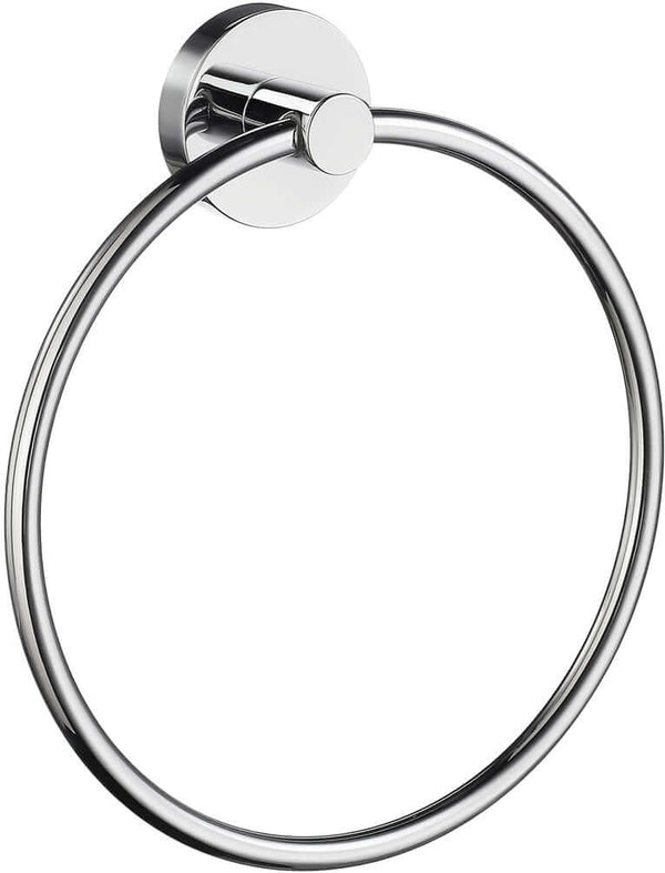 Smedbo Home Collection Solid Brass Towel Ring, Polished Chrome