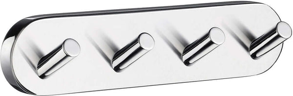 Smedbo Home Collection Solid Brass Quadriple Towel Hook, Polished Chrome