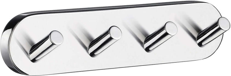 Smedbo Home Collection Solid Brass Quadriple Towel Hook, Polished Chrome