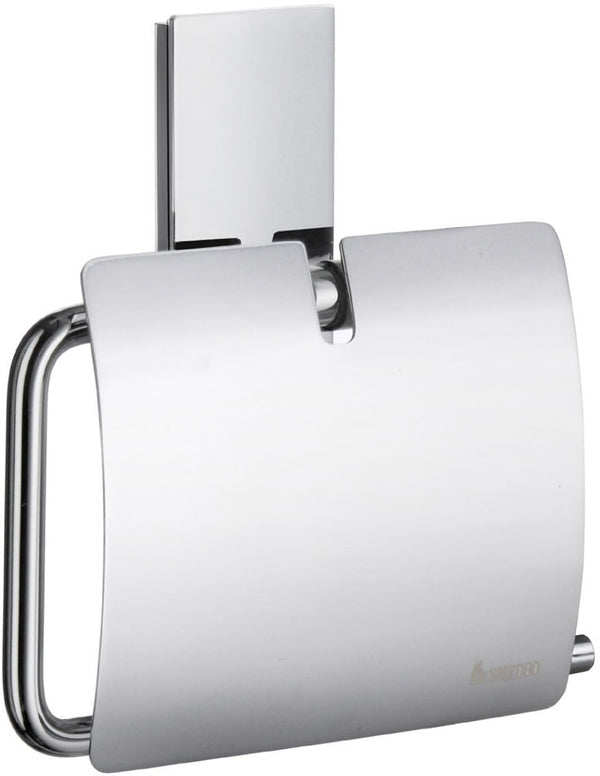 Smedbo POOL Collection Toilet Paper Holder with Cover lends a neat appearance to your bathroom.