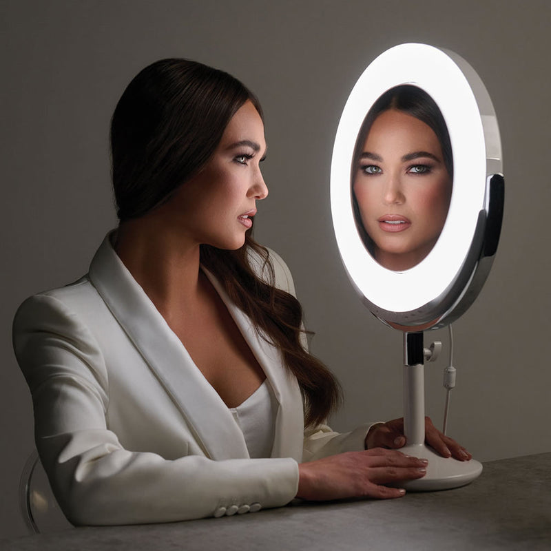 Ilios Beauty Ring LED Makeup Mirror with Lights is 21" Tall - Large!