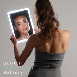 Ilios "Slim" LED Makeup Mirror - 9" x 12" and Highly Portable