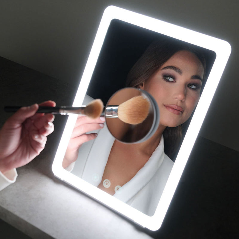 Ilios "Slim" LED Makeup Mirror - 9" x 12" and Highly Portable