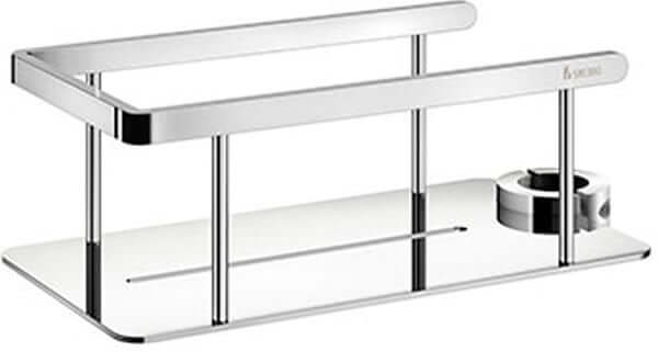 Smedo Shower Riser Basket, Polished Chrome