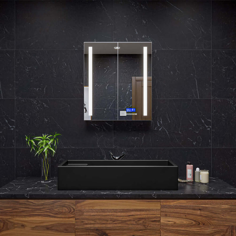 Above-Mount or Under-Mount Fireclay Bathroom Trough Sink - Matte Black or Matte Grey by Alfi brand