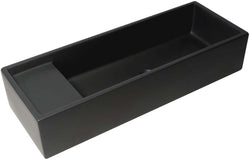 Above-Mount or Under-Mount Fireclay Bathroom Trough Sink - Matte Black or Matte Grey by Alfi brand