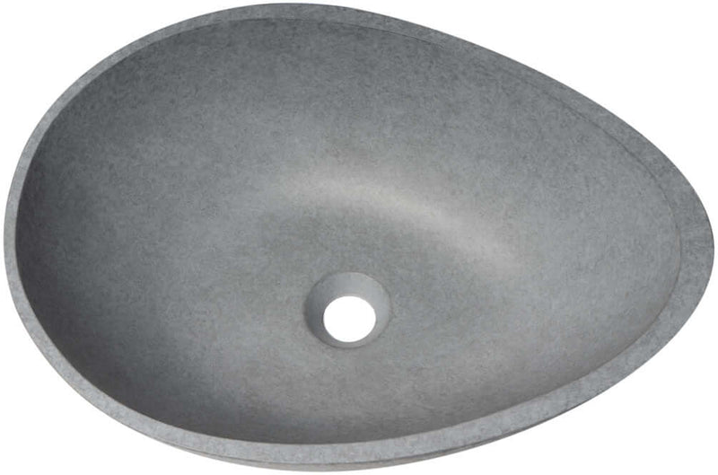 Above-Mount Tear-Drop Solid Concrete 21" Vessel Sink by Alfi brand