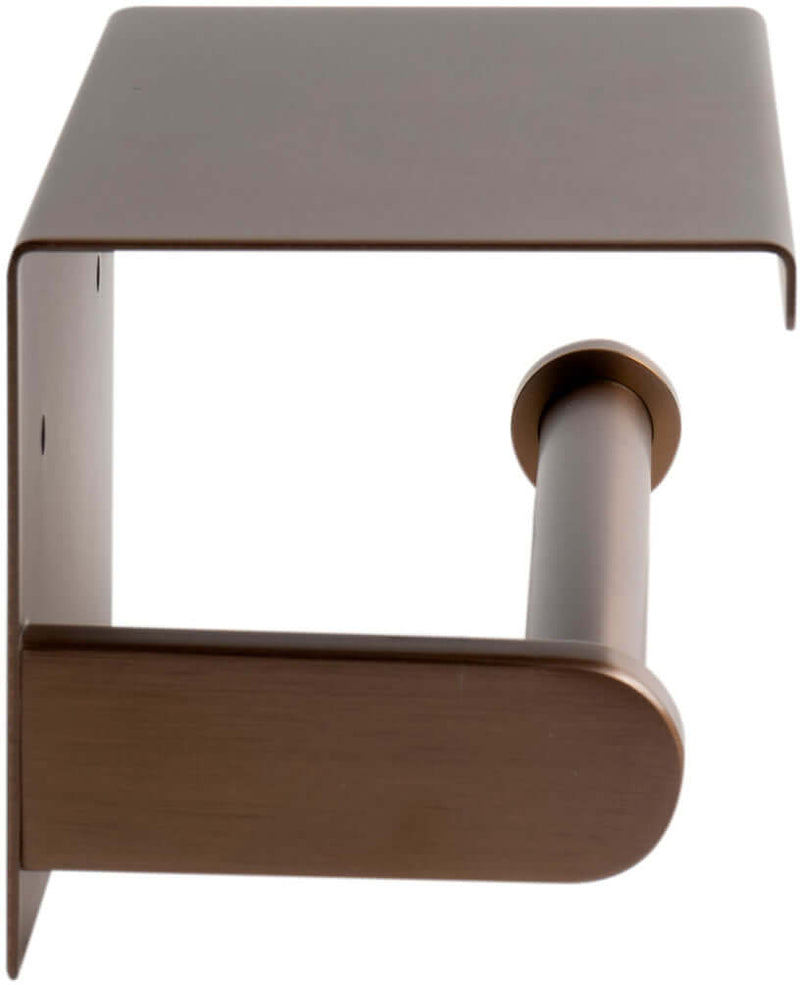 Stainless Steel Toilet Paper Holder with Shelf, Brushed Copper or Brushed Gold by Alfi brand