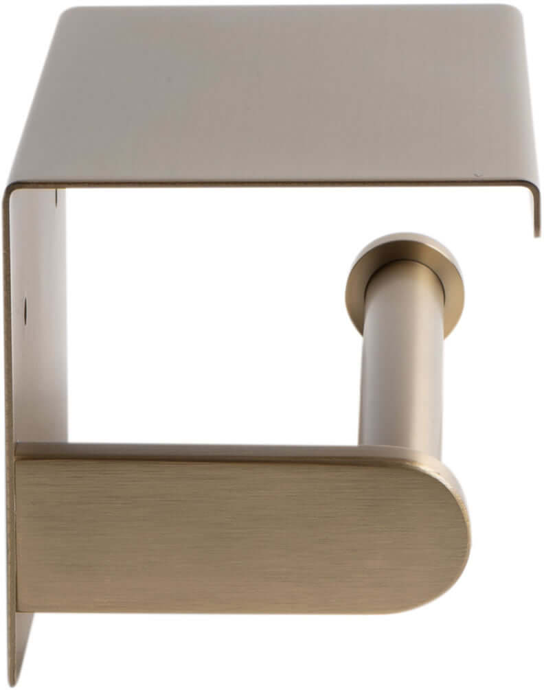 Stainless Steel Toilet Paper Holder with Shelf, Brushed Copper or Brushed Gold by Alfi brand