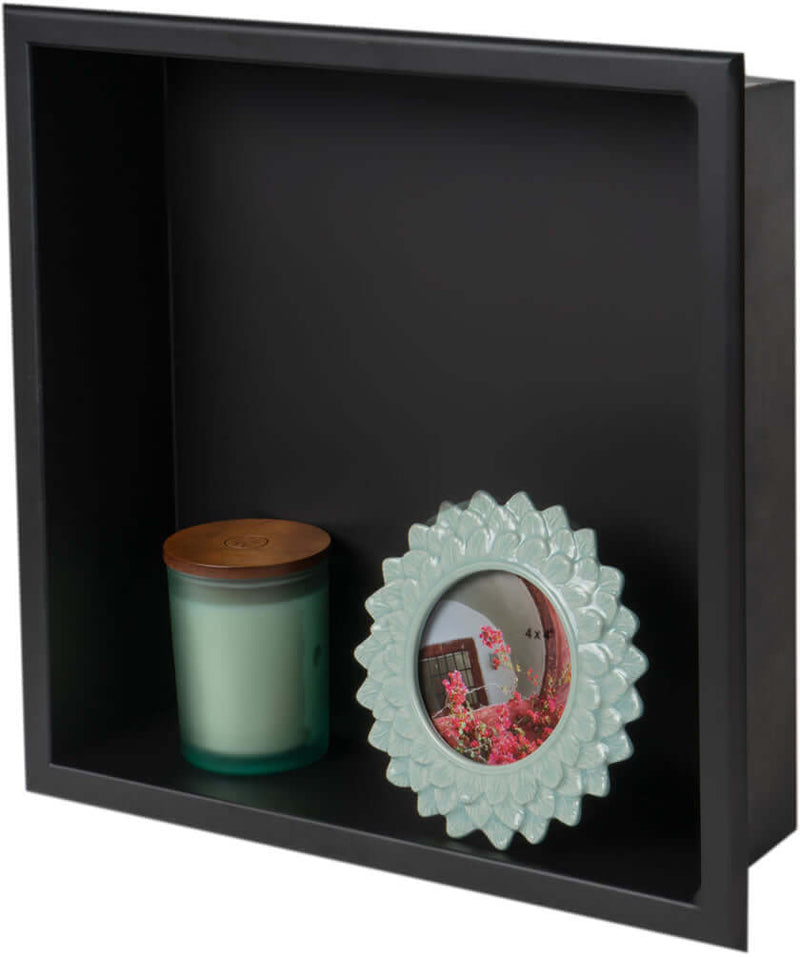 Alfi brand 16" x 16" Niche, Stainless Steel Powder Coat Matte Black