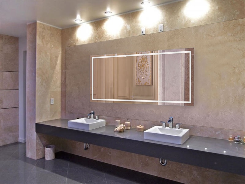 Krugg Icon 72" x 36" - Usually mounted horizontially - can be mounted vertically.  CRI 90+, and 6,000k (daylight) LED lightinhg - best for makeup application.