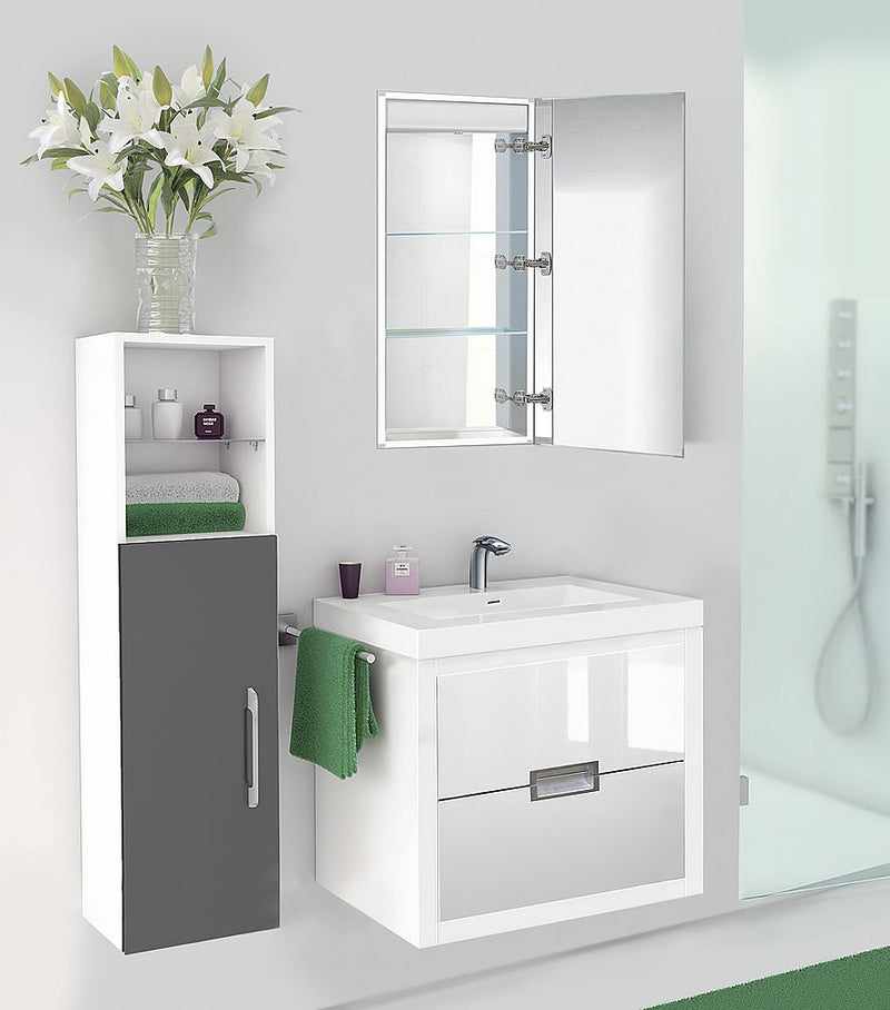 Krugg Reflections Kinetic Narrow Medicine Cabinets, 15" x 30" and 20" x 30"