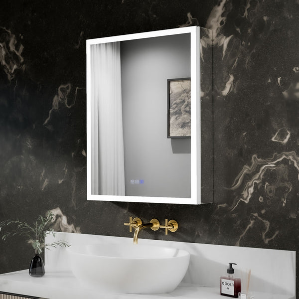 Mirror Luxe 24" Bellingham LED-Framed Medicine Cabinet - Left or Right Hinge