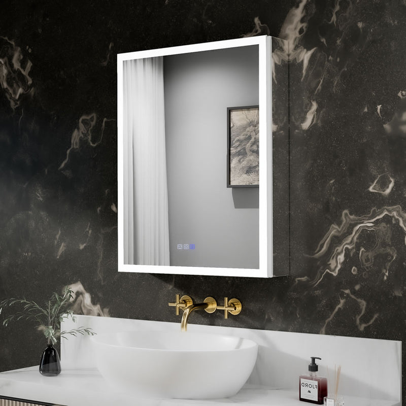 Mirror Luxe 24" Bellingham LED-Framed Medicine Cabinet - Left or Right Hinge
