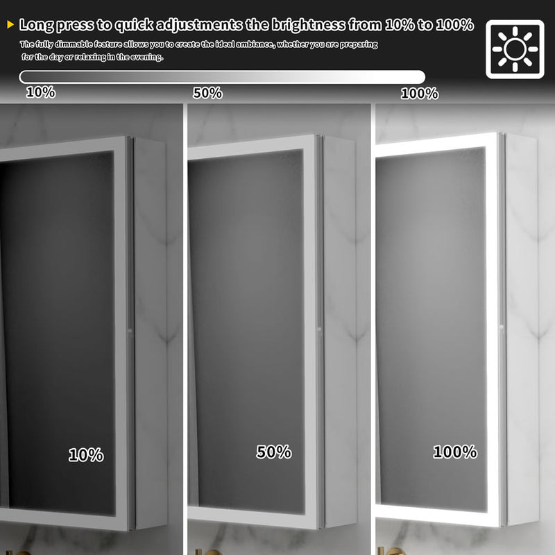 Mirror Luxe 30" & 36" Bellingham LED-Framed Double Door Medicine Cabinets