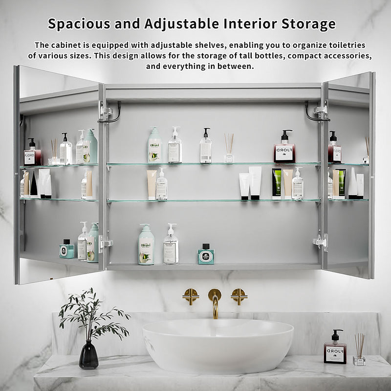 Bellingham Medicine Cabinet 36" x 30" High- open