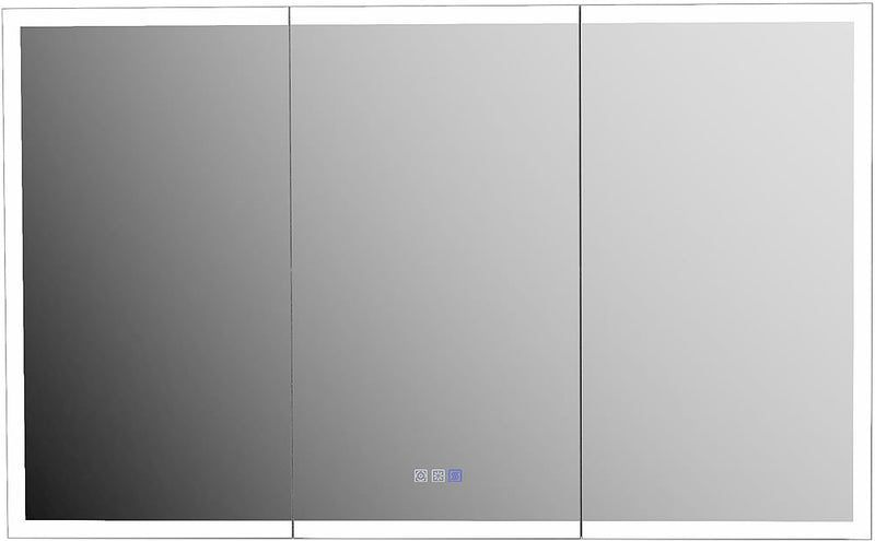 Mirror Luxe 48" Bellingham LED-Framed Triple Door Medicine Cabinet