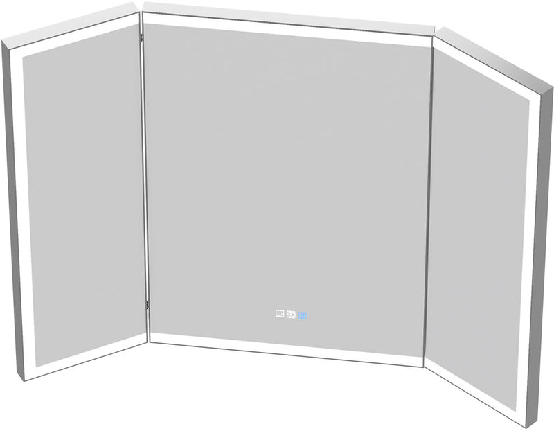 Mirror Luxe Triptych LED Bathroom Mirror - 48" to 66" in 4 Sizes