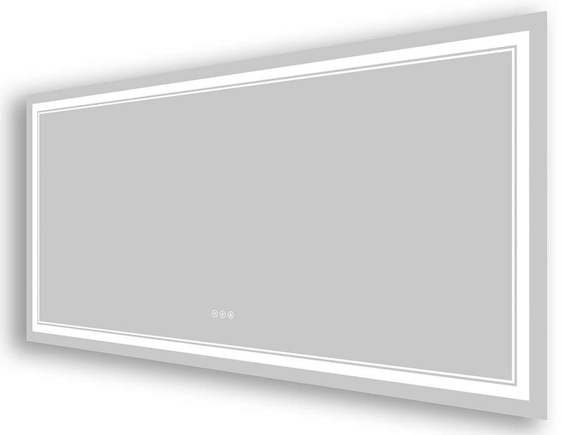 Large format 55" and 60" LED Covington Vanity Mirrors by Mirror Luxe